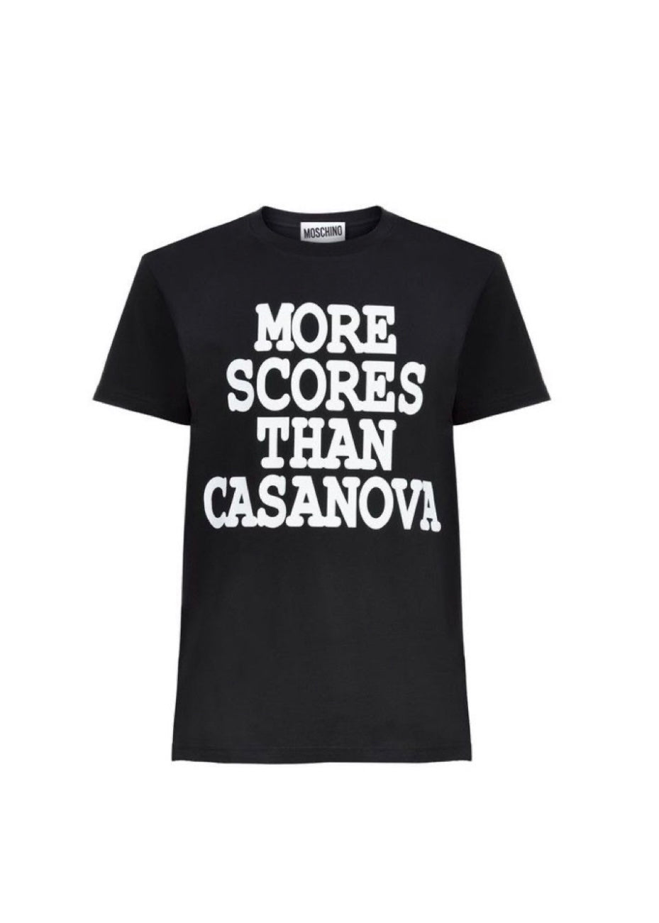 T-shirt MOSCHINO “More scores than casanova”