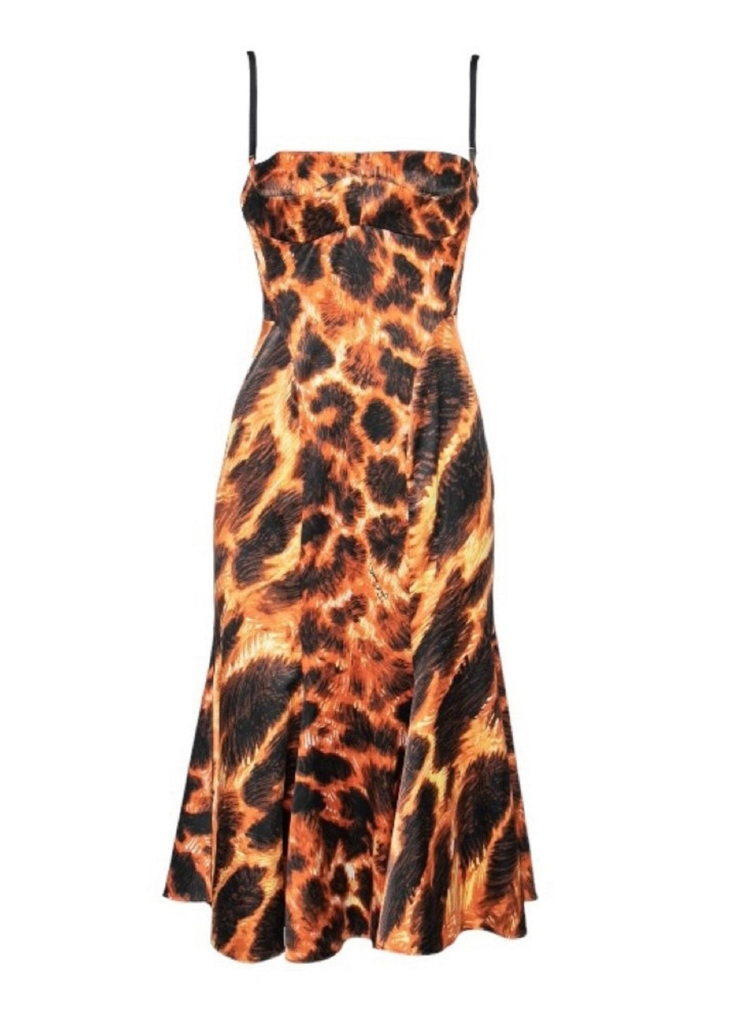 Abito corsetto animalier arancio JUST CAVALLI