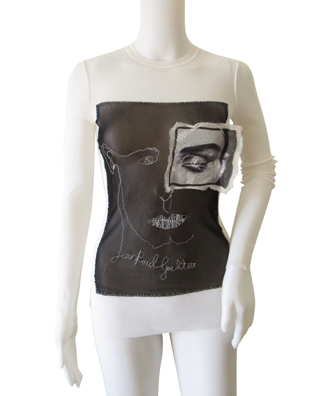 Maglia mesh volto JEAN PAUL GAULTIER