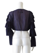 Load image into Gallery viewer, Maglia viola maniche voilant JEAN PAUL GAULTIER
