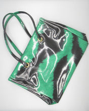 Load image into Gallery viewer, Borsa in pvc verde/nera ROBERTO CAVALLI
