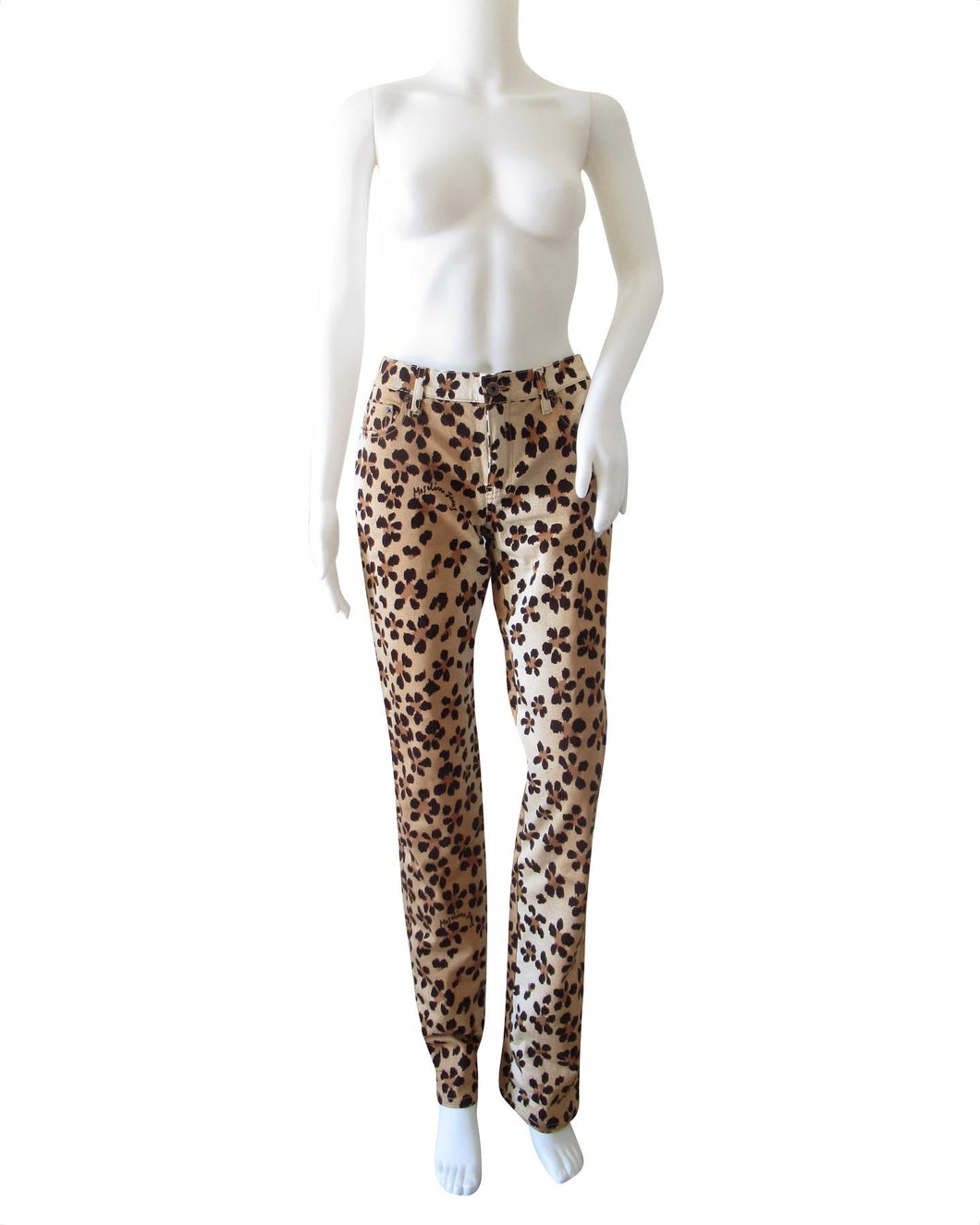 Pantaloni leopardo MOSCHINO