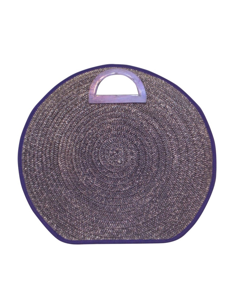 Borsa vintage viola in vimini L’INSOLITO